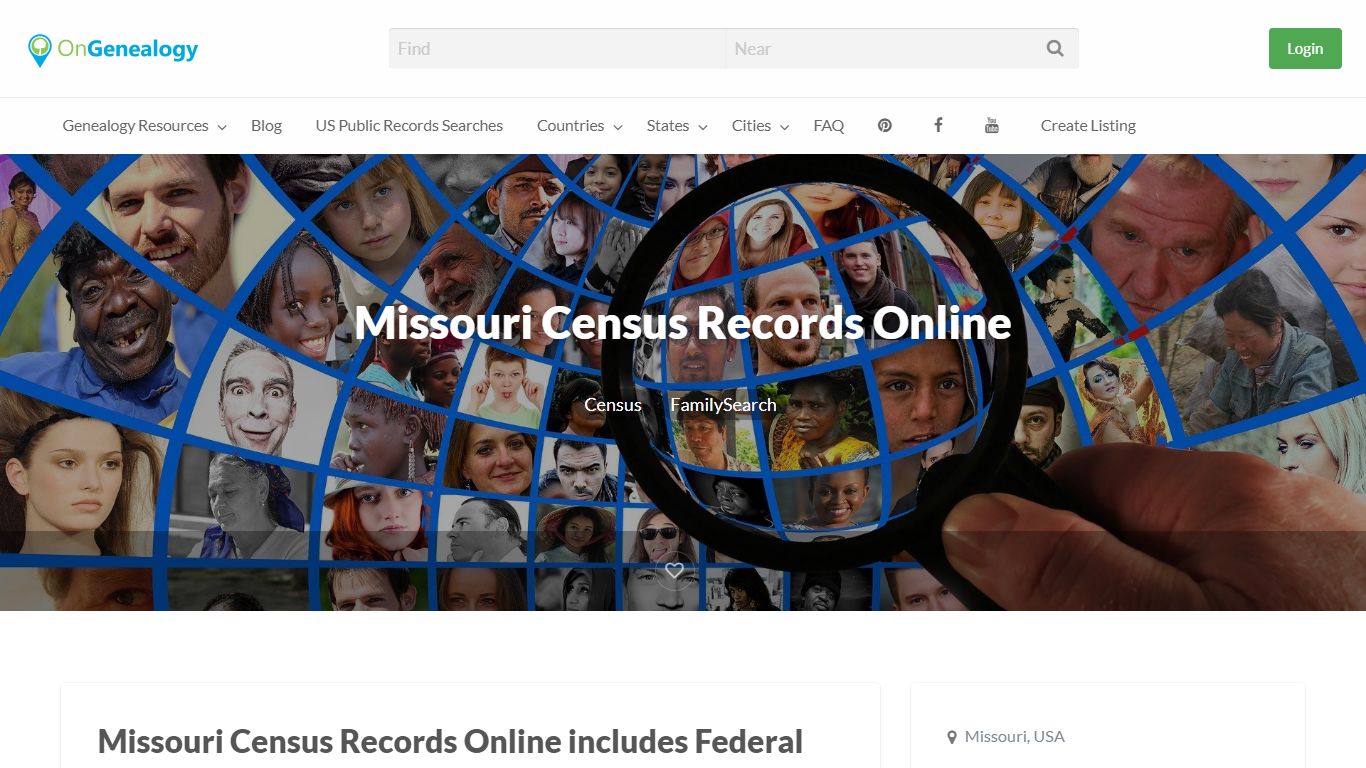 Missouri Census Records Online - OnGenealogy